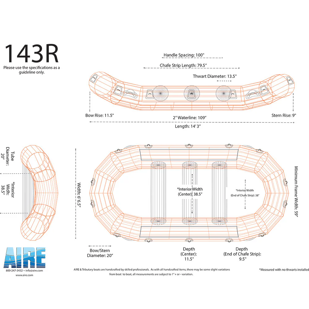 AIRE 143R Self-Bailing Raft - Image 9