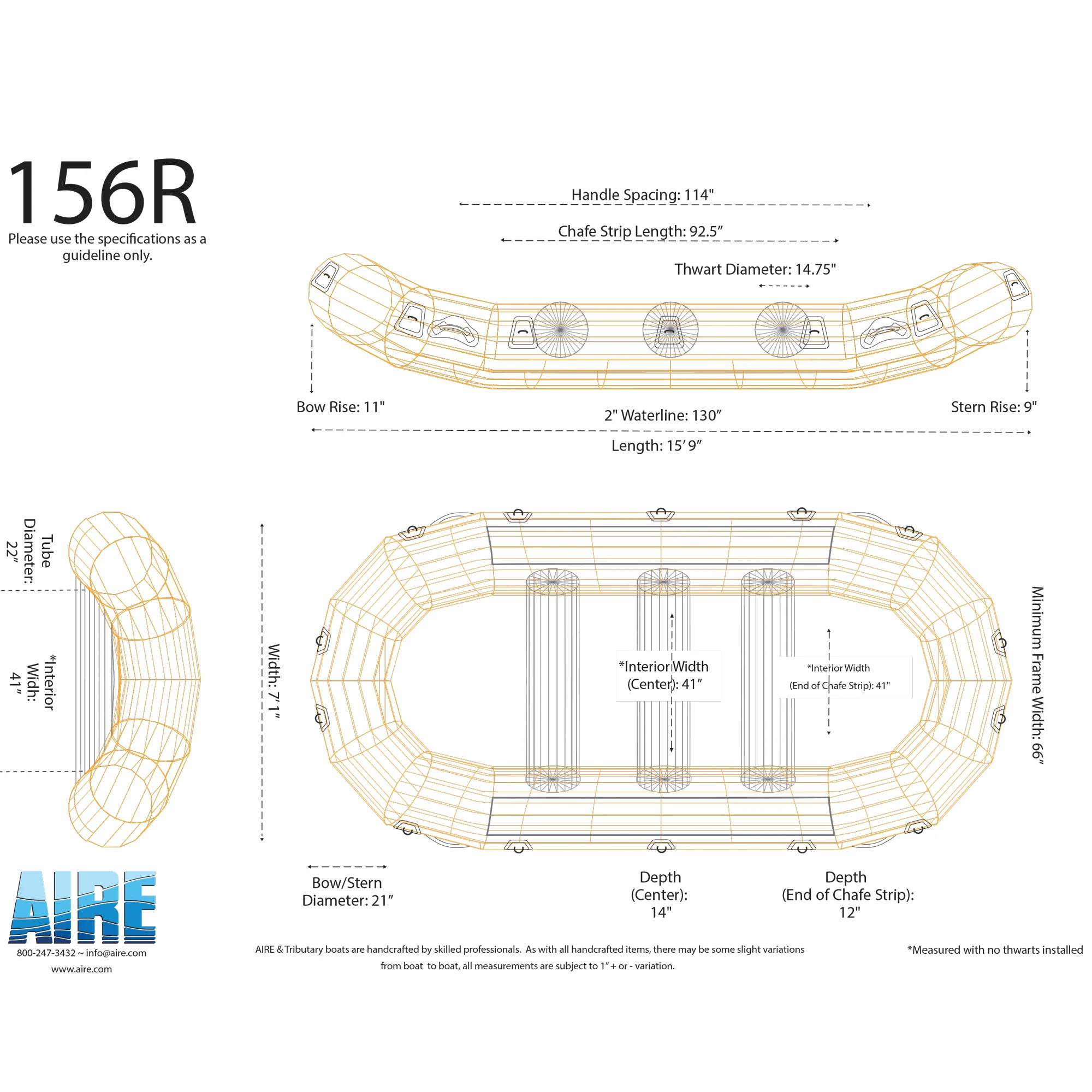AIRE 156R Self-Bailing Raft - Image 9