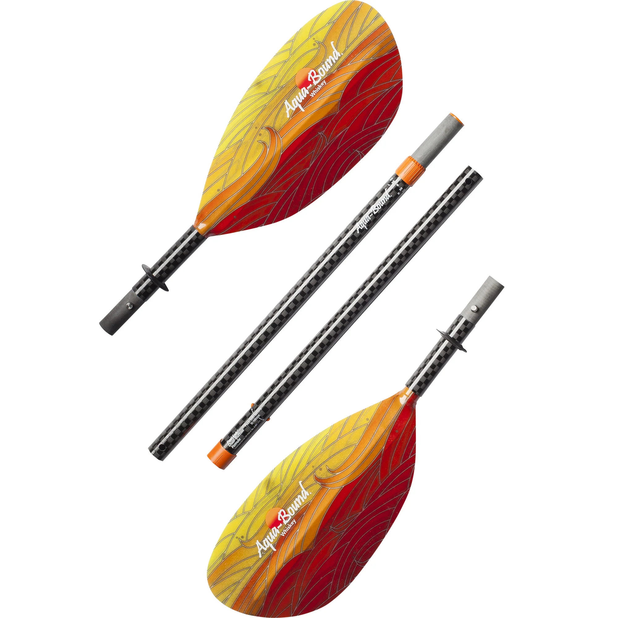 Aqua Bound Whiskey Fiberglass Straight Shaft 4-Piece Kayak Paddle