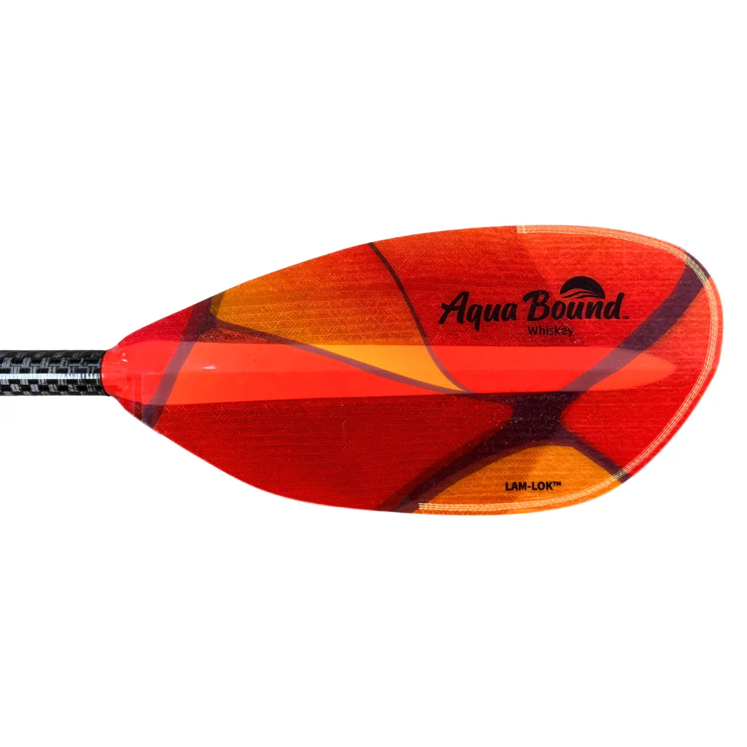 Aqua Bound Whiskey Fiberglass Bent Shaft Posi-Lok 2-Piece Kayak Paddle - Image 6