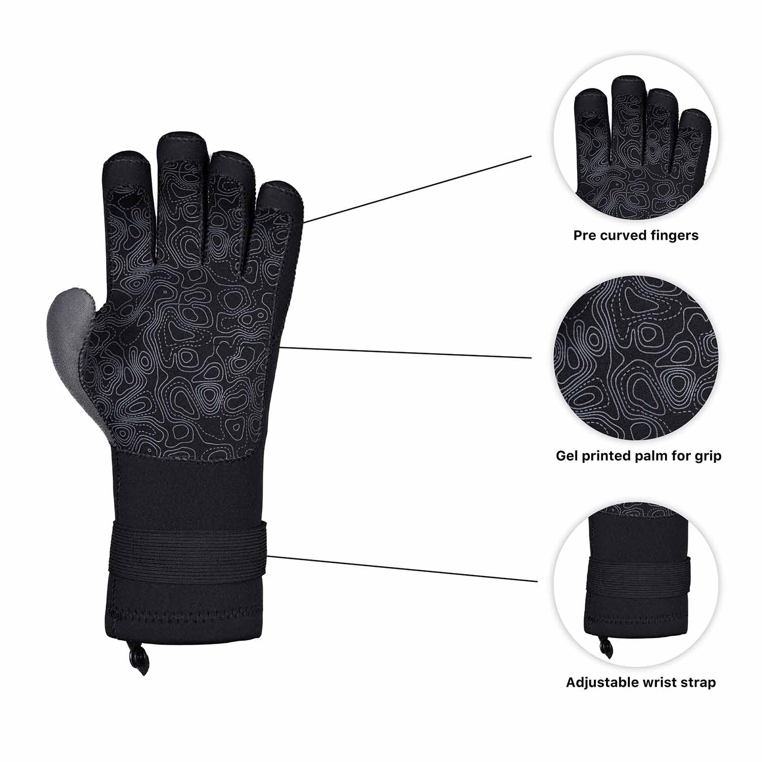 Level Six Electron 3 mm Neoprene Paddling Gloves - Image 5