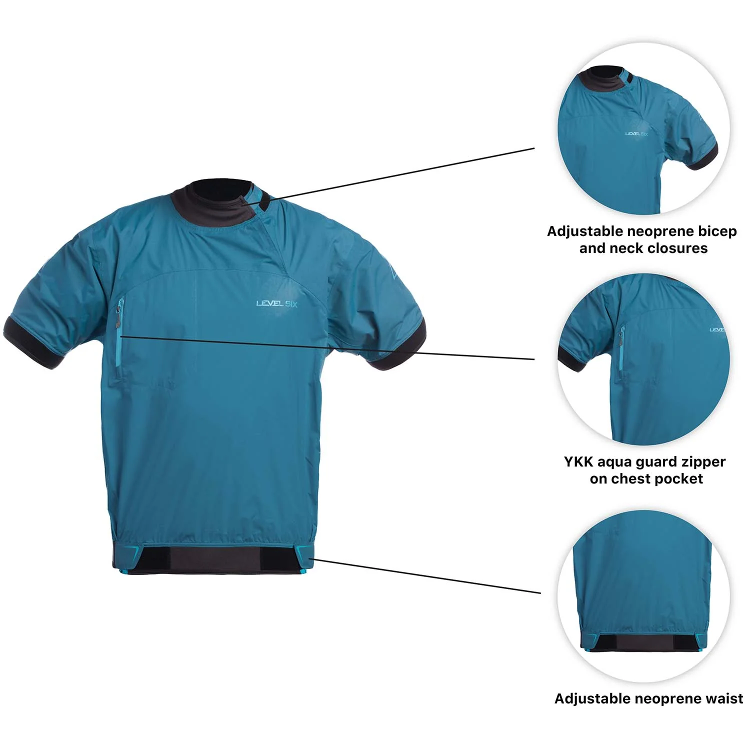 Level Six Huron Short Sleeve Paddling Jacket - Image 2