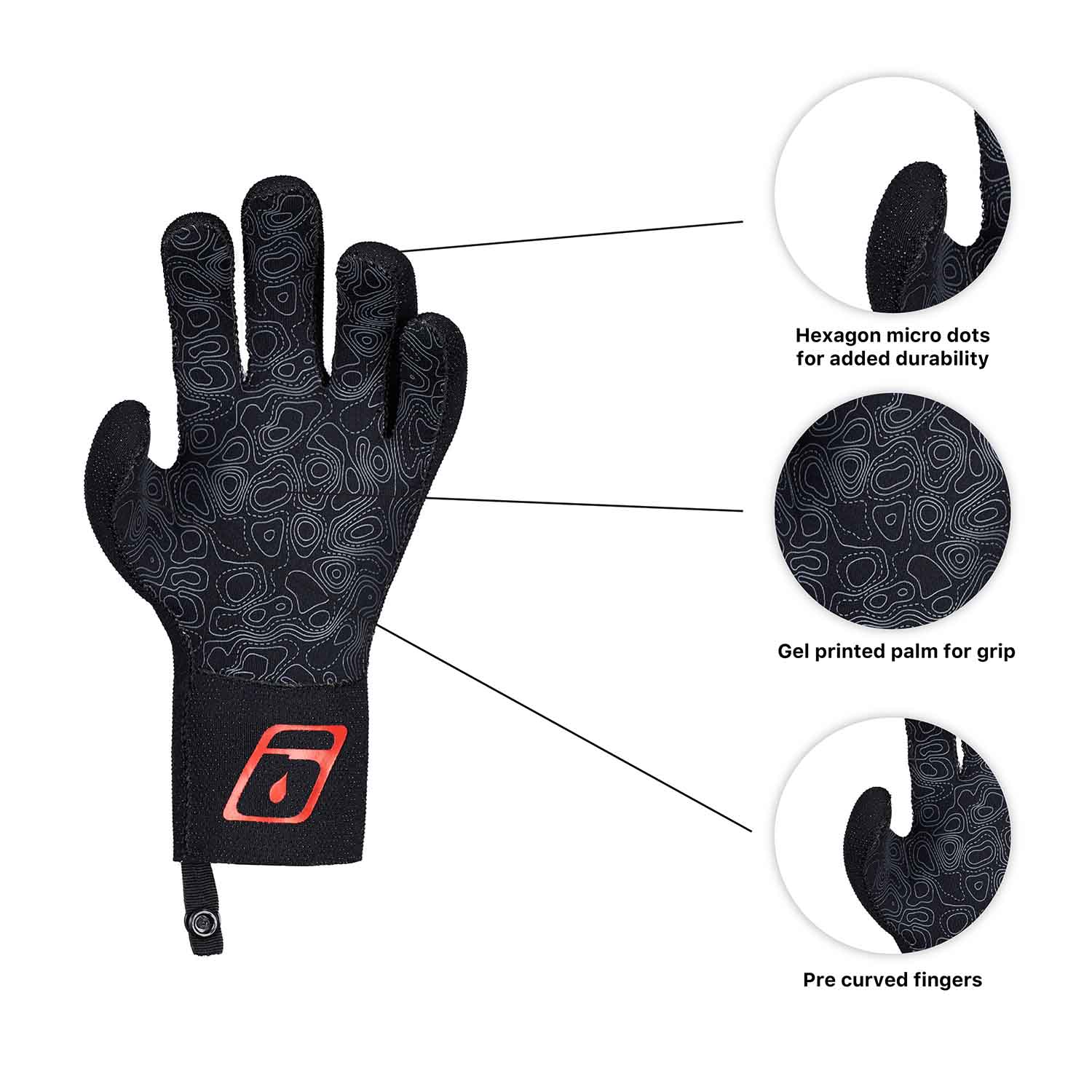 Level Six Proton 2 mm Neoprene Paddling Gloves - Image 5