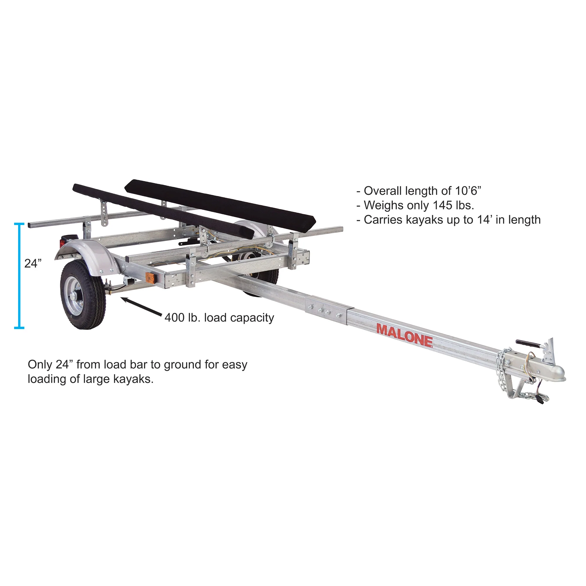 Malone EcoLight 1-Boat Kayak Trailer Package - MPG586XB - Image 3