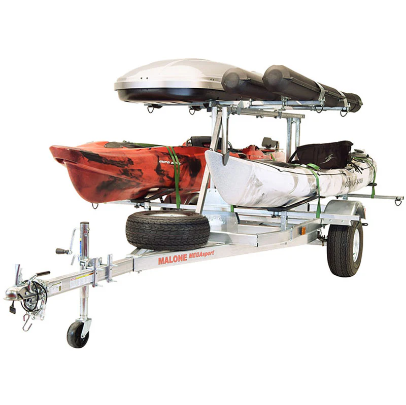 Malone MegaSport LowBed 2-Boat MegaWing Kayak Trailer Package with 2nd Tier - Image 4