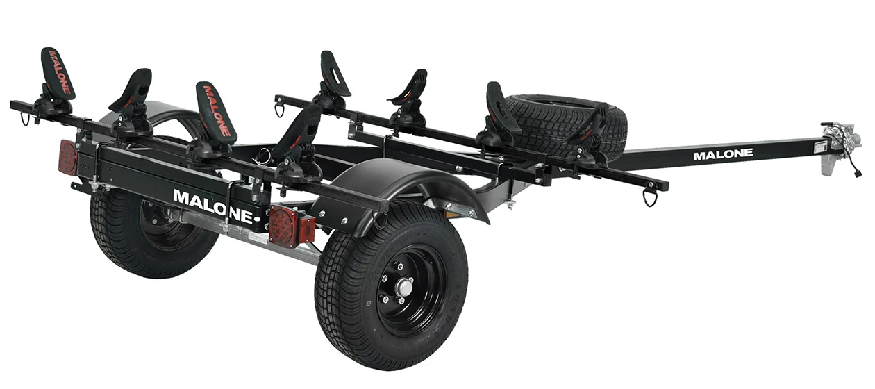 MicroSport Off-Road LowBed 2 Kayak Trailer Package (2 Saddle Up Pro & Spare Tire) - MPG444LBS-BLK - Image 2