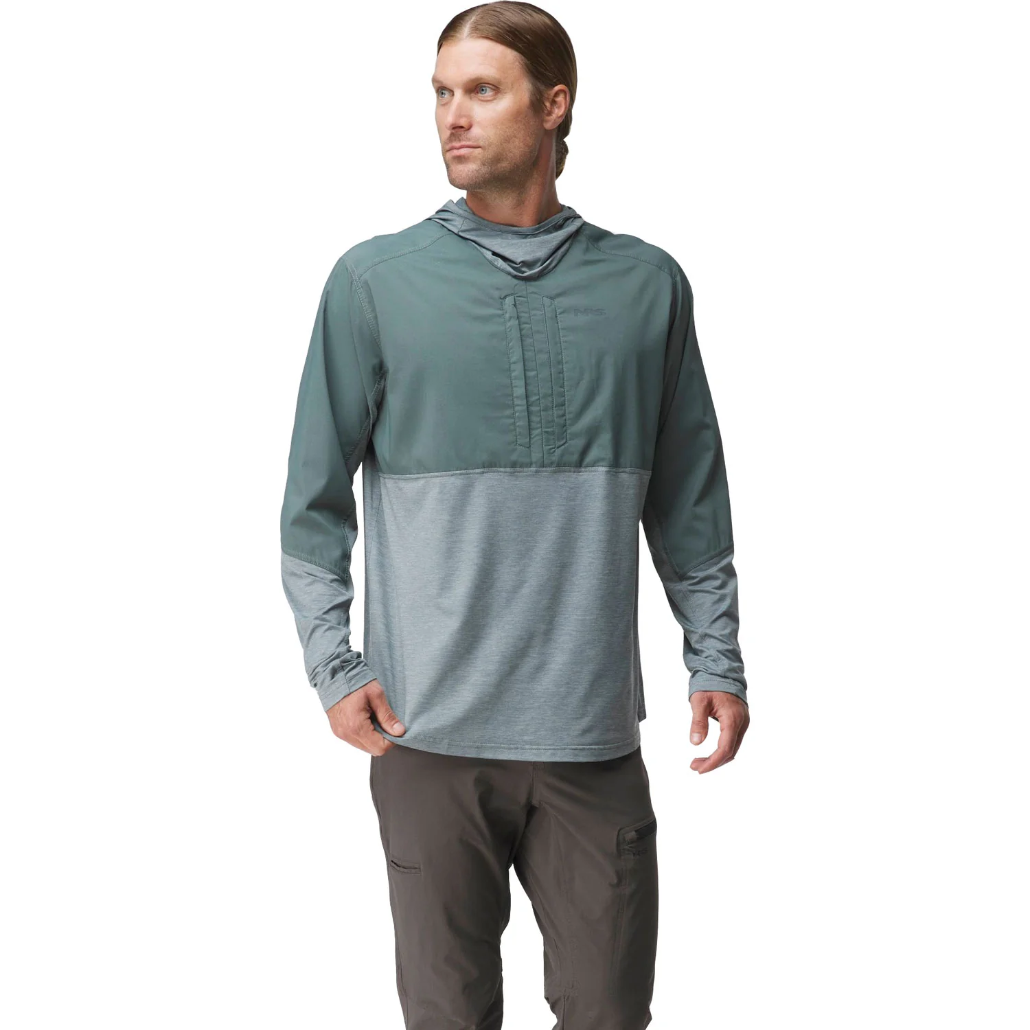 NRS Men's Silkweight Hybrid Hoodie - Image 5