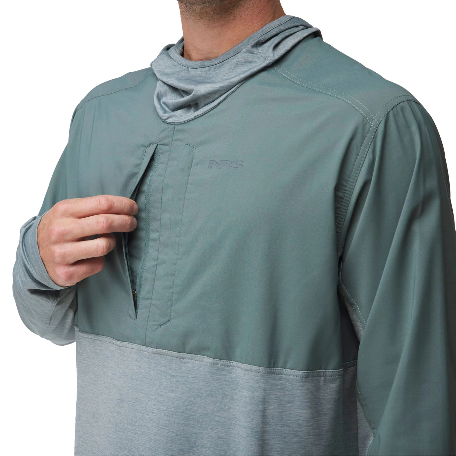 NRS Men's Silkweight Hybrid Hoodie - Image 9