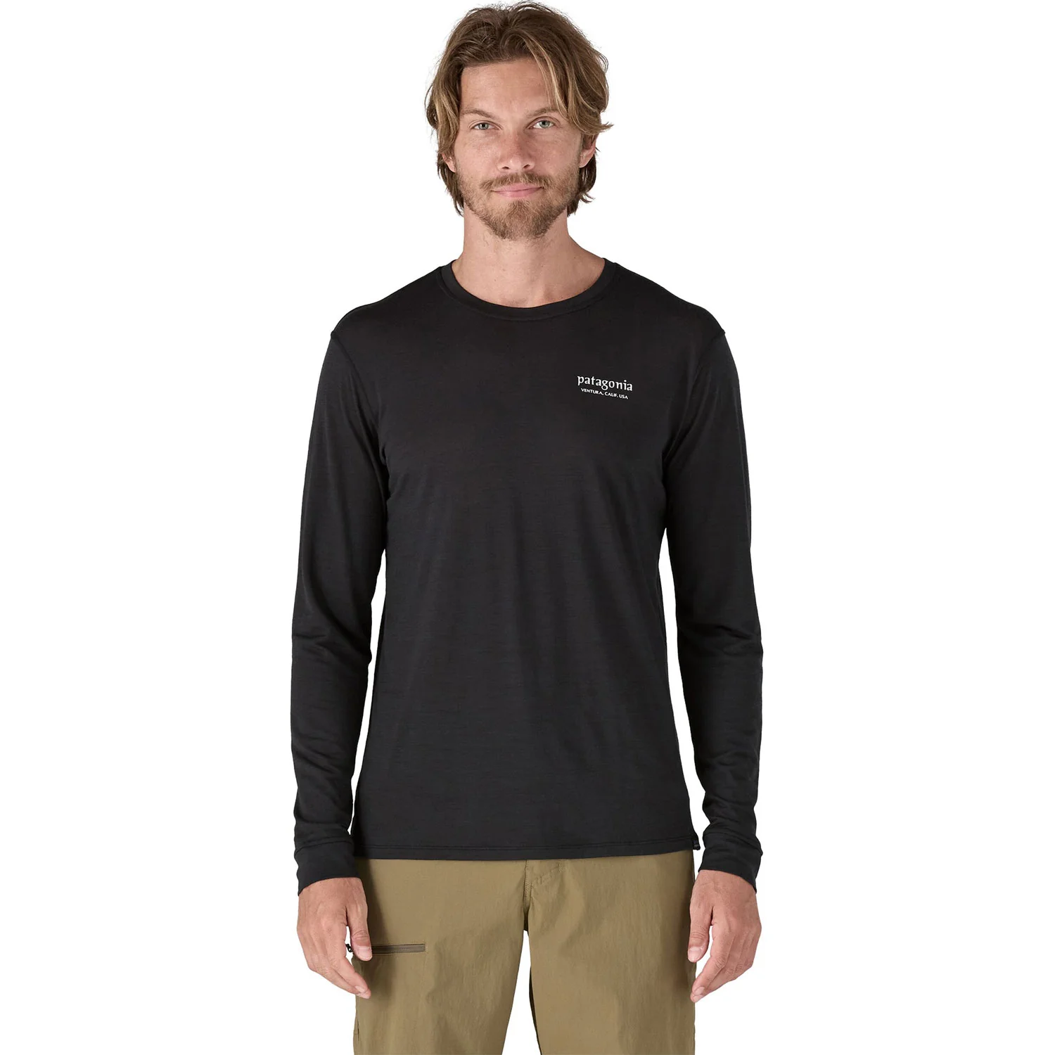 Patagonia Men's Cap Cool Merino Blend Graphic Long Sleeve Shirt - Image 2