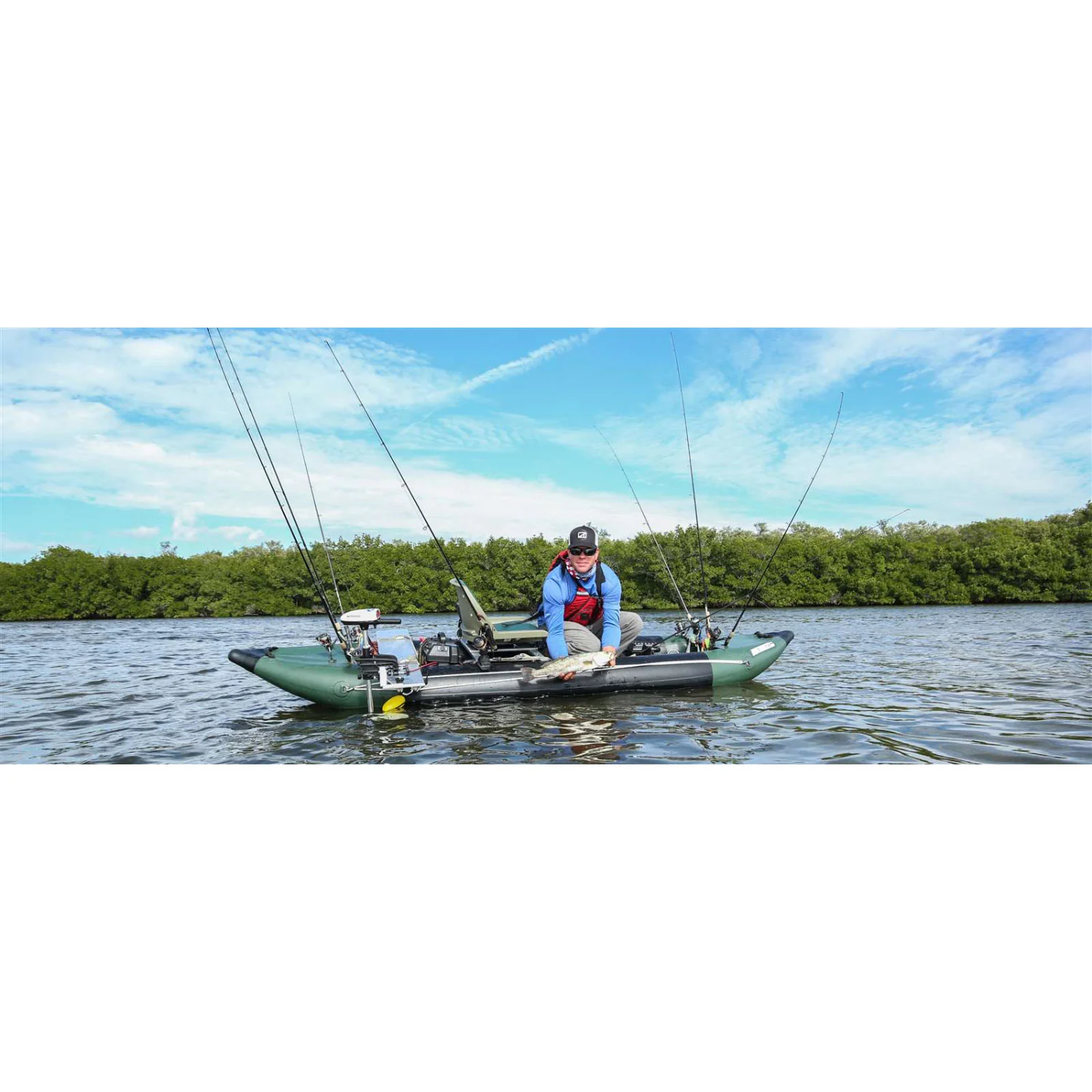 Sea Eagle Explorer 350FX Inflatable Kayak Swivel Seat Fishing Rig Package - Image 15