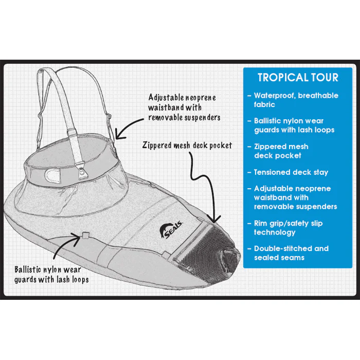 Seals Sprayskirts Tropical Tour Kayak Spray Skirt - Image 5