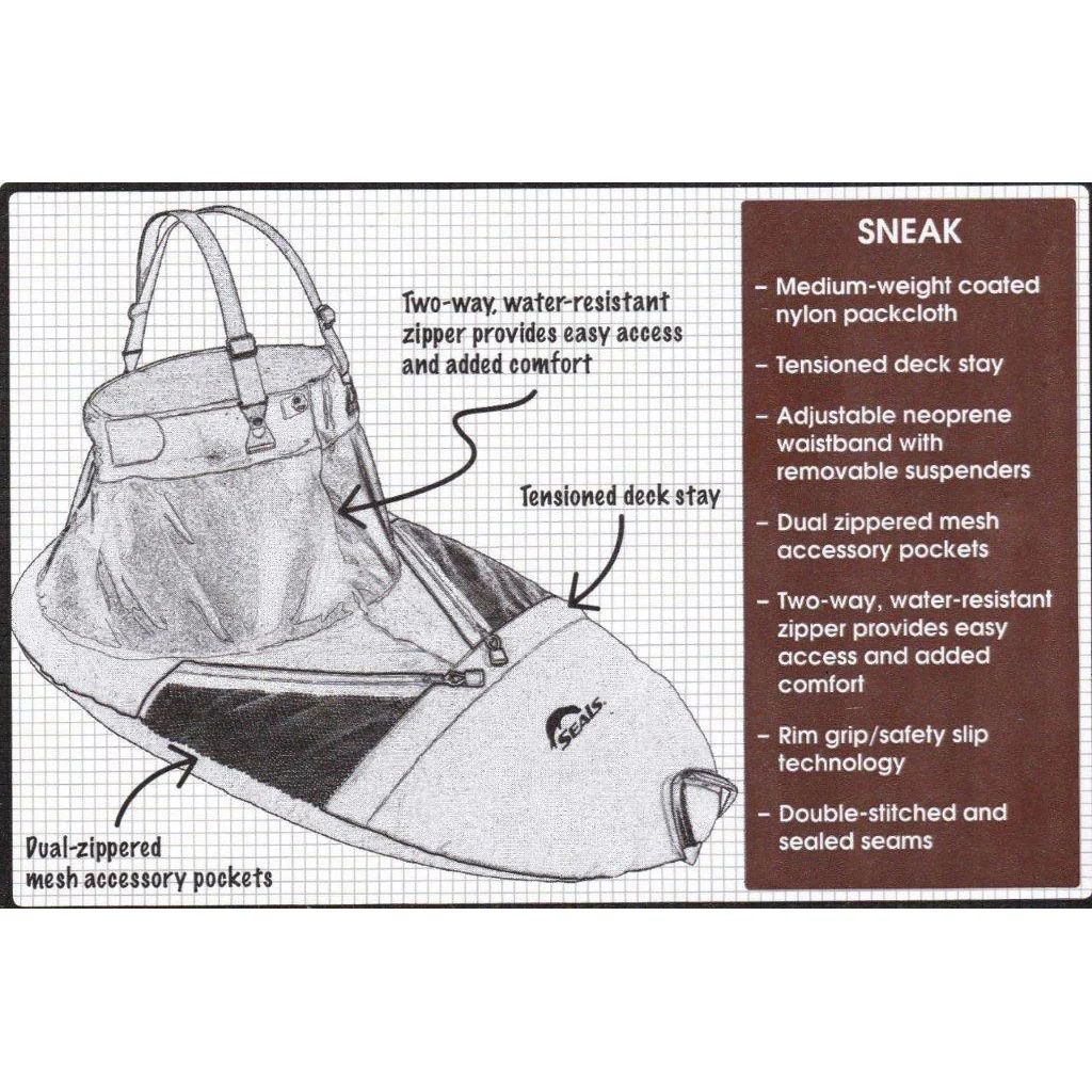 Seals Sprayskirts Sneak Zippered Kayak Spray Skirt - Image 5