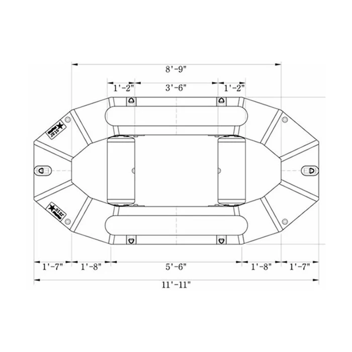 Star Inflatables Starlite 12 Standard Floor Raft (Closeout) - Image 5