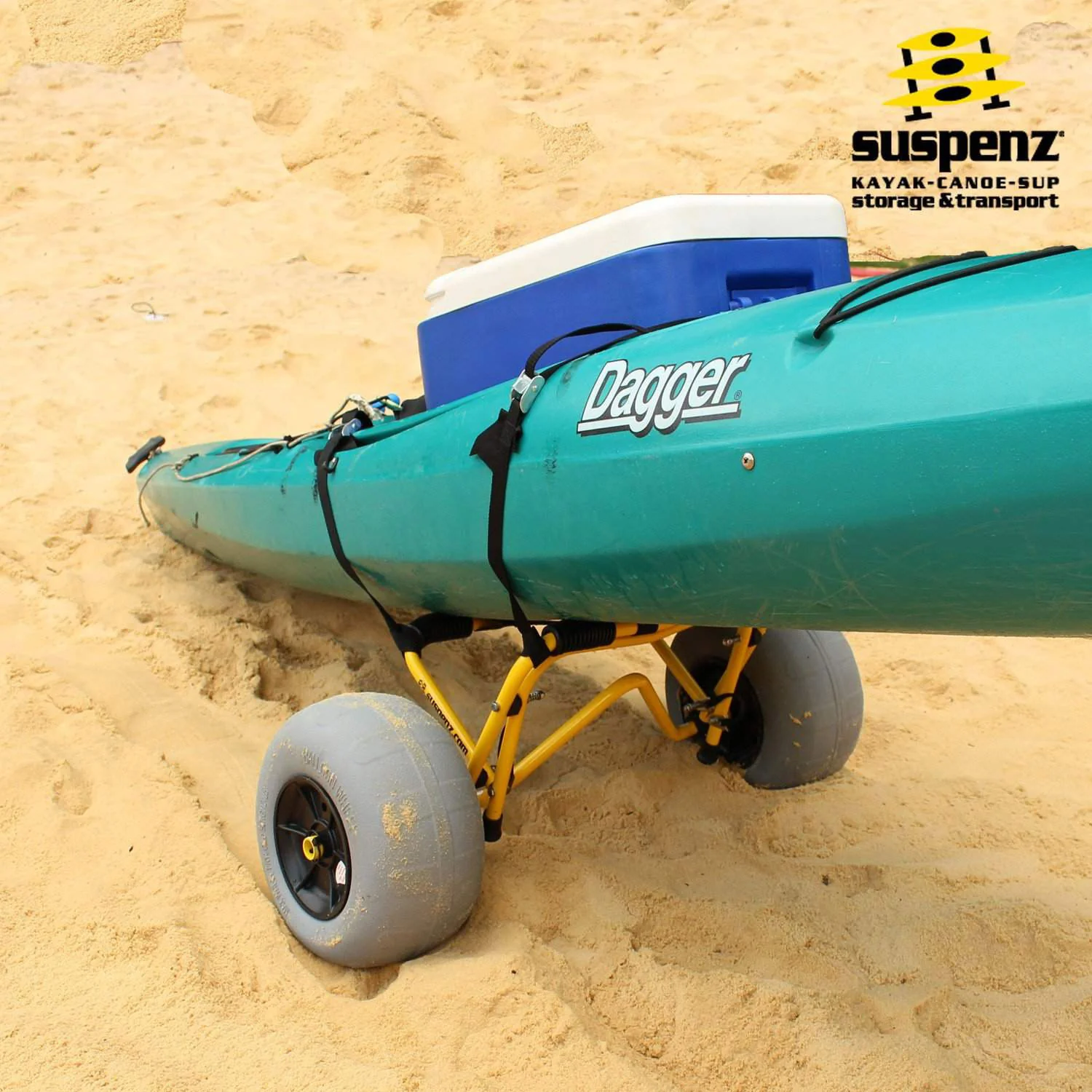Suspenz Deluxe Mid-V Balloon Sand Kayak Cart - Image 5
