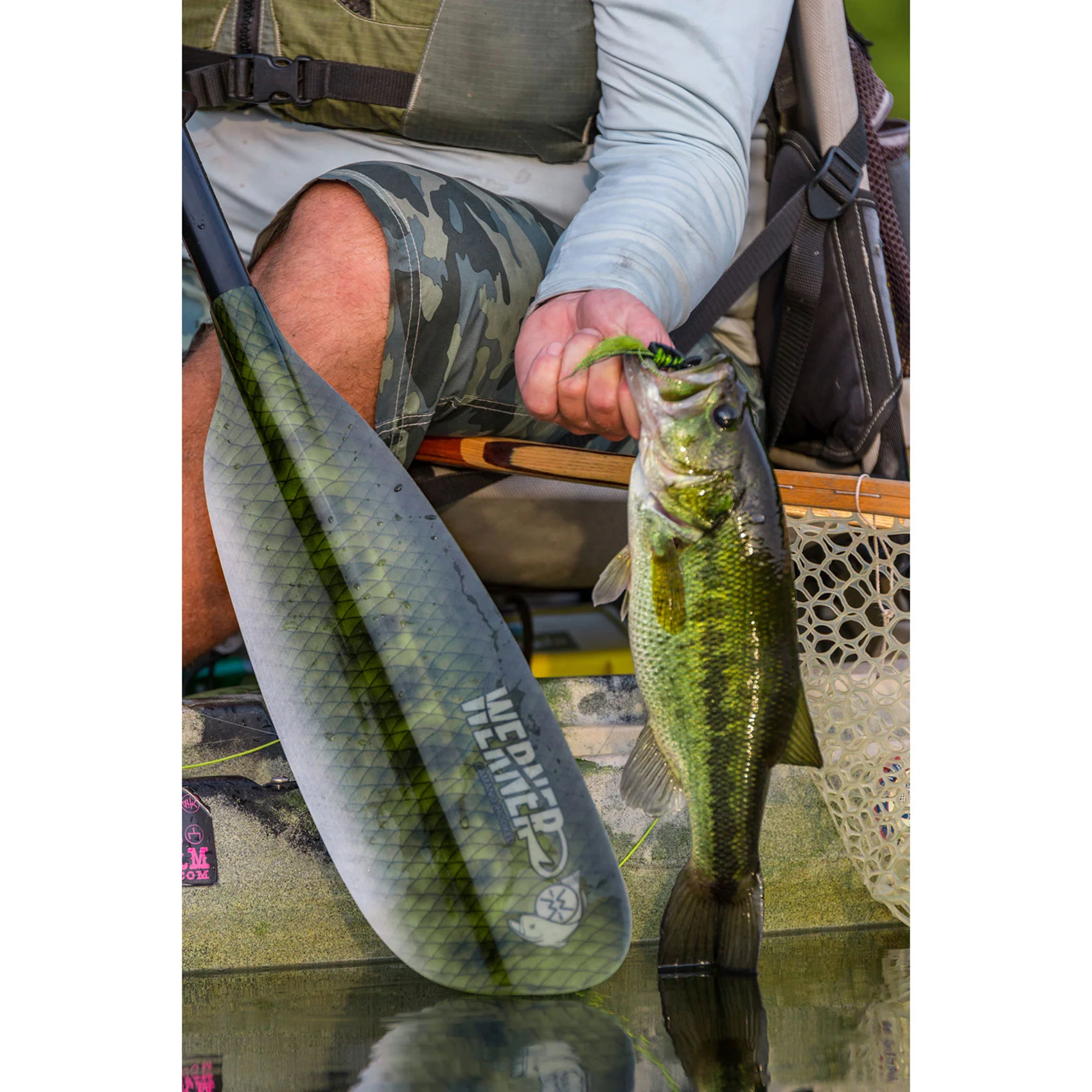 Werner Camano Hooked Fiberglass Fishing Kayak Paddle - Image 5