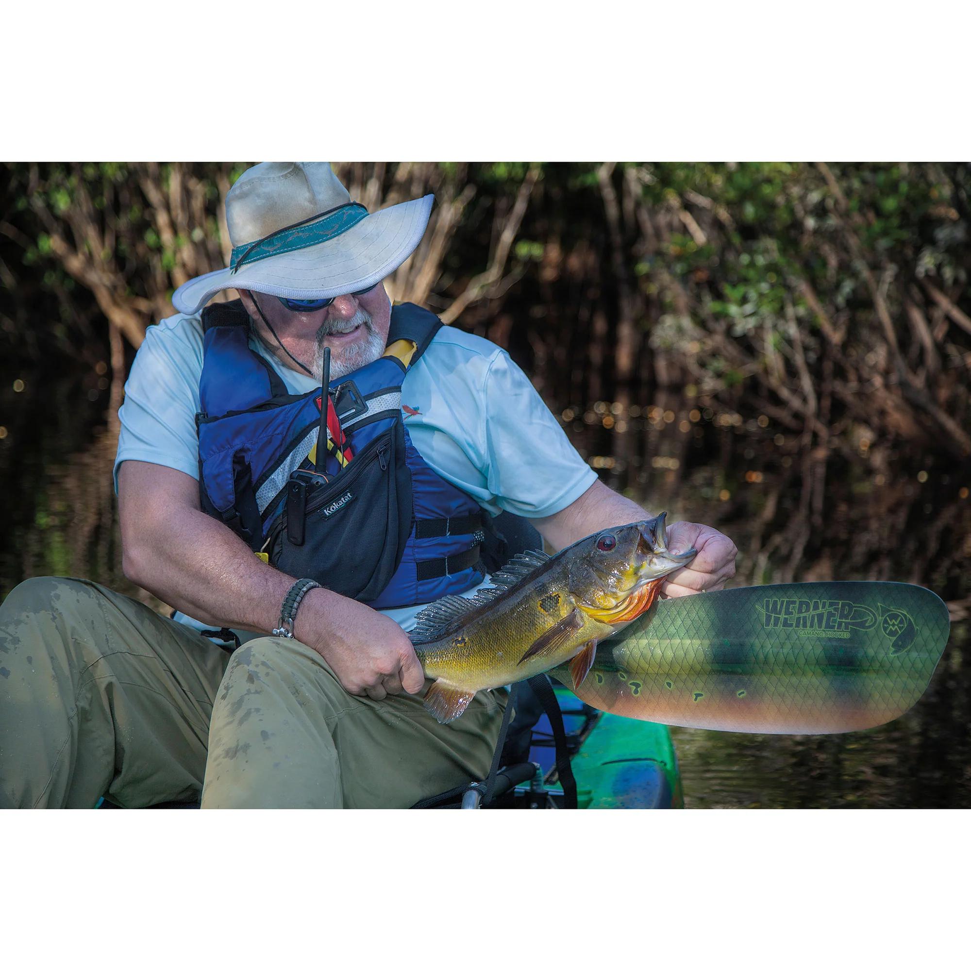 Werner Camano Hooked Fiberglass Fishing Kayak Paddle - Image 6