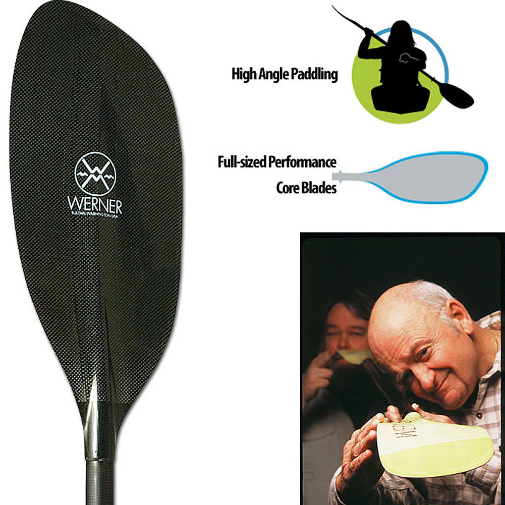 Werner Ikelos Carbon Straight Shaft Kayak Paddle - Image 3