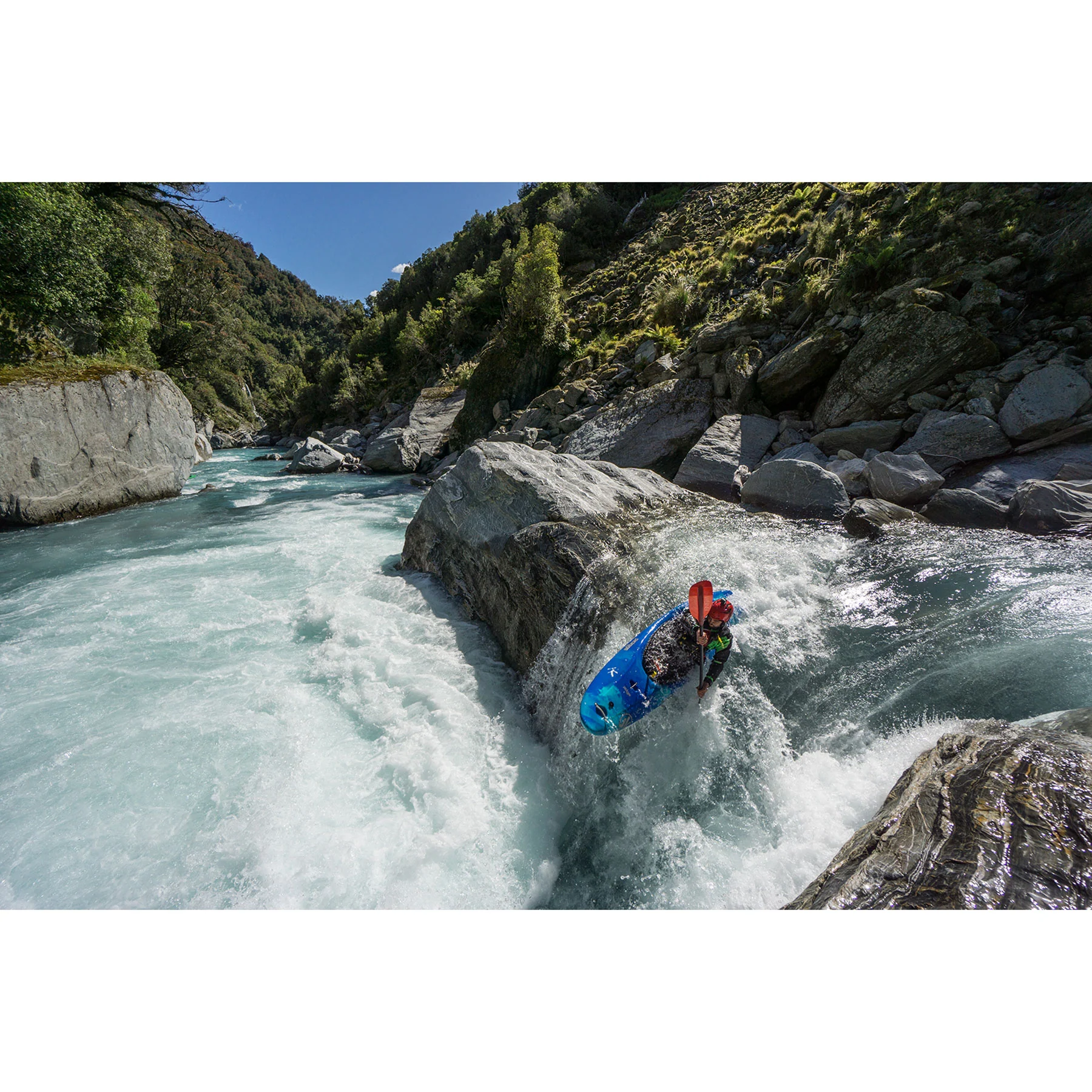 Werner Powerhouse Fiberglass Straight Shaft Whitewater Kayak Paddle - Image 4