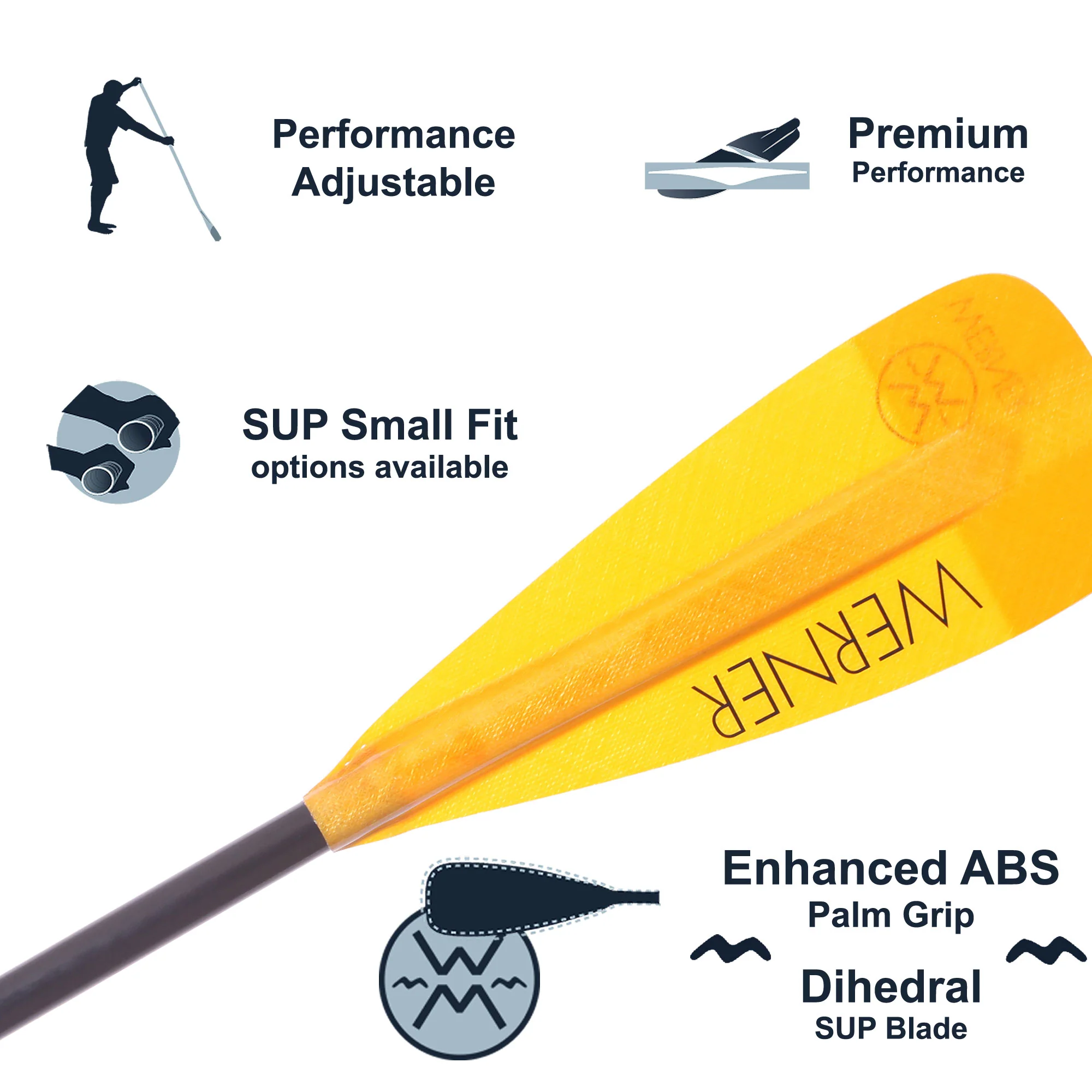 Werner Session Adjustable Fiberglass Stand-Up Paddle - Image 3