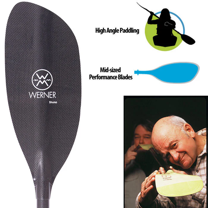 Reboxed Werner Shuna Carbon Bent Shaft Kayak Paddle - Image 7