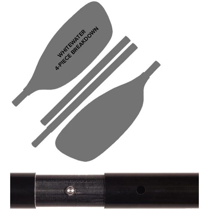 Werner Side Kick Fiberglass 4-Piece Whitewater Kayak Paddle - Image 3