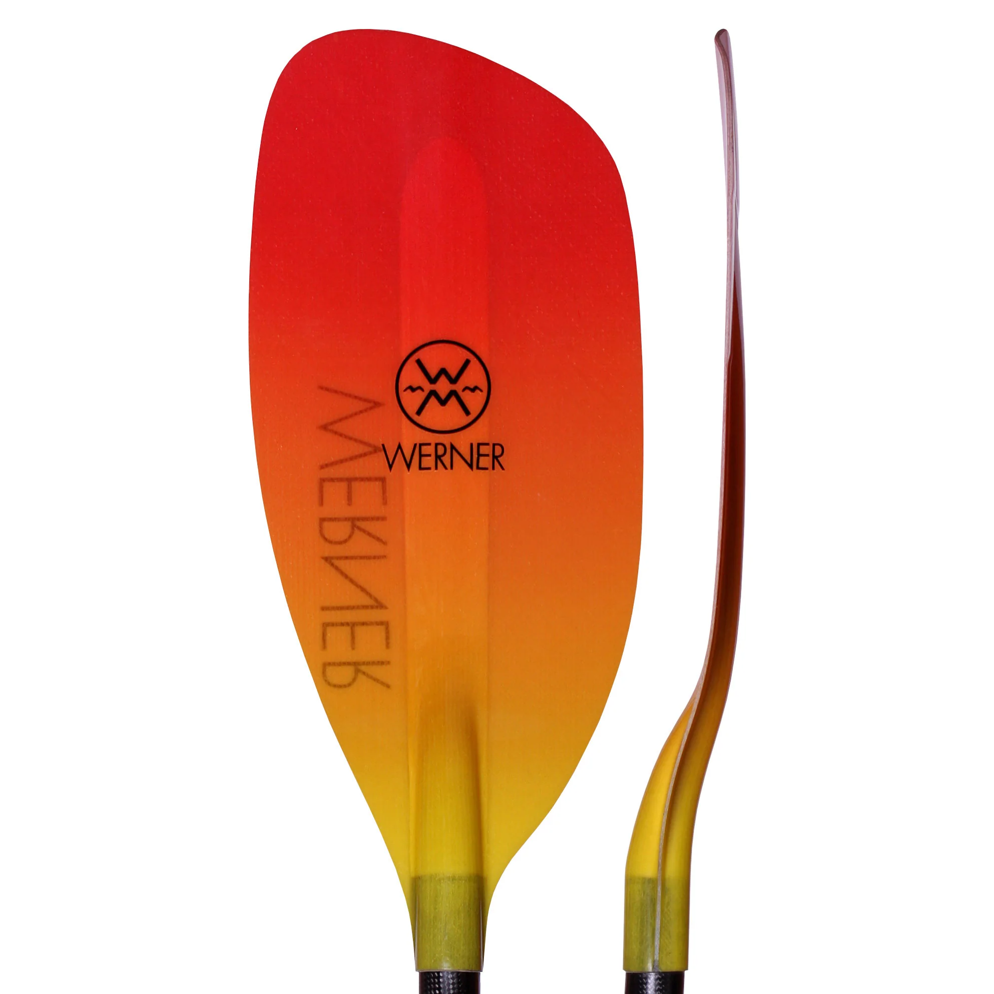 Werner Surge Fiberglass Straight Shaft Whitewater Kayak Paddle - Image 2